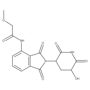 3-[4-Methoxyacetylamino-1,3-dioxoisoindolin-2-yl]-2,6-dioxo-5-hydroxypiperidine结构式