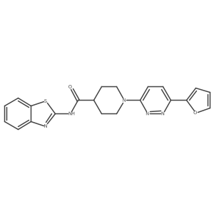 N-(benzo[d]thiazol-2-yl)-1-(6-(furan-2-yl)pyridazin-3-yl)piperidine-4-carboxamide Structure