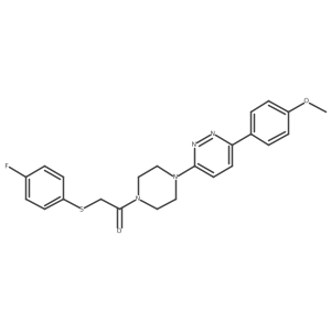 2-((4-Fluorophenyl)thio)-1-(4-(6-(4-methoxyphenyl)pyridazin-3-yl)piperazin-1-yl)ethanone Structure