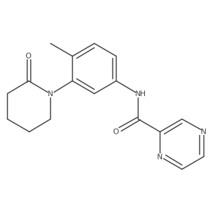 N-[4-methyl-3-(2-oxopiperidin-1-yl)phenyl]pyrazine-2-carboxamide结构式