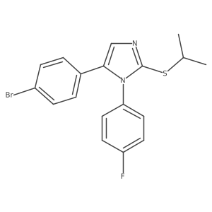 5-(4-bromophenyl)-1-(4-fluorophenyl)-2-(isopropylthio)-1H-imidazole Structure
