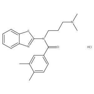 N-(1,3-Benzothiazol-2-YL)-N-[3-(dimethylamino)propyl]-3,4-dimethylbenzamide hydrochloride结构式