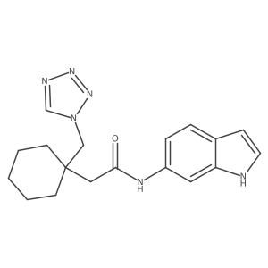 N-(1H-indol-6-yl)-2-[1-(1H-tetrazol-1-ylmethyl)cyclohexyl]acetamide Structure