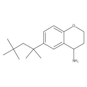 (4R)-3,4-Dihydro-6-(1,1,3,3-tetramethylbutyl)-2H-1-benzopyran-4-amine结构式