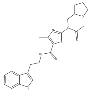 2-[acetyl(tetrahydro-2-furanylmethyl)amino]-N-[2-(1H-indol-3-yl)ethyl]-4-methyl-1,3-thiazole-5-carboxamide Structure