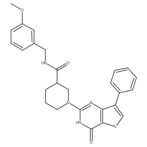 N-(3-methoxybenzyl)-1-(4-oxo-7-phenyl-3,4-dihydrothieno[3,2-d]pyrimidin-2-yl)piperidine-3-carboxamide Structure