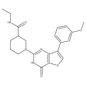 N-ethyl-1-(7-(3-methoxyphenyl)-4-oxo-3,4-dihydrothieno[3,2-d]pyrimidin-2-yl)piperidine-3-carboxamide Structure
