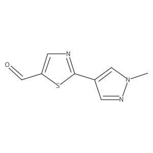 2-(1-methyl-1H-pyrazol-4-yl)-1,3-thiazole-5-carbaldehyde结构式