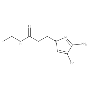3-(3-amino-4-bromo-1H-pyrazol-1-yl)-N-ethylpropanamide结构式