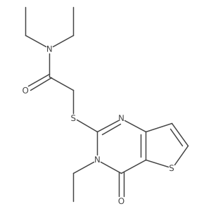 N,N-diethyl-2-({3-ethyl-4-oxo-3H,4H-thieno[3,2-d]pyrimidin-2-yl}sulfanyl)acetamide结构式