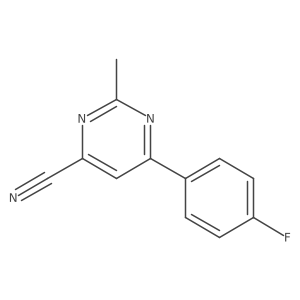 6-(4-Fluorophenyl)-2-methylpyrimidine-4-carbonitrile Structure