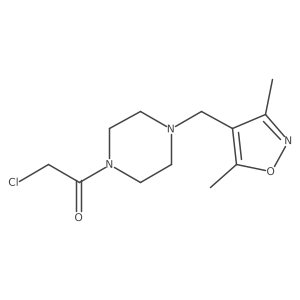 2-Chloro-1-{4-[(dimethyl-1,2-oxazol-4-yl)methyl]piperazin-1-yl}ethan-1-one结构式