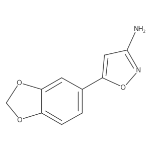 5-(1,3-Dioxaindan-5-yl)-1,2-oxazol-3-amine Structure