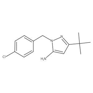 5-Amino-3-t-butyl-1-(4-chlorobenzyl)pyrazole Structure