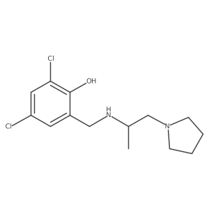 Phenol, 2,4-dichloro-6-[[[1-methyl-2-(1-pyrrolidinyl)ethyl]amino]methyl]-结构式