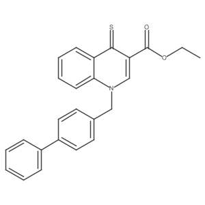 Ethyl 1-(biphenyl-4-ylmethyl)-4-thioxo-1,4-dihydroquinoline-3-carboxylate结构式