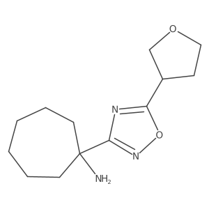 1-[5-(Oxolan-3-yl)-1,2,4-oxadiazol-3-yl]cycloheptan-1-amine Structure