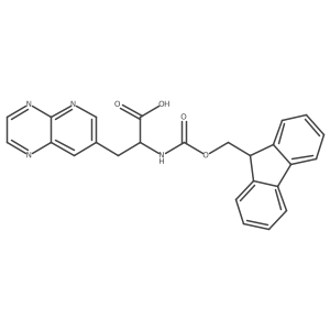 (S)-2-((((9H-fluoren-9-yl)methoxy)carbonyl)amino)-3-(pyrido[2,3-b]pyrazin-7-yl)propanoic acid结构式