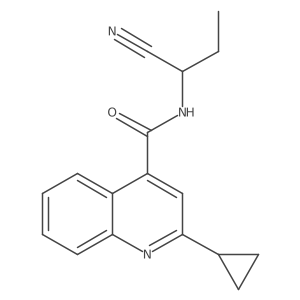 N-(1-cyanopropyl)-2-cyclopropylquinoline-4-carboxamide Structure
