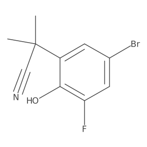 2-(5-Bromo-3-fluoro-2-hydroxyphenyl)-2-methylpropanenitrile Structure