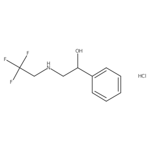 1-Phenyl-2-[(2,2,2-trifluoroethyl)amino]ethan-1-ol hydrochloride结构式