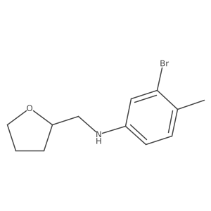 2-Furanmethanamine, N-(3-bromo-4-methylphenyl)tetrahydro-结构式