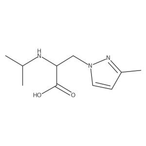 3-(3-methyl-1H-pyrazol-1-yl)-2-[(propan-2-yl)amino]propanoic acid结构式