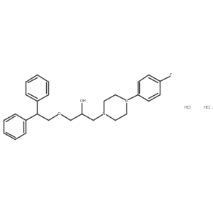 1-(2,2-Diphenylethoxy)-3-(4-(4-fluorophenyl)piperazin-1-yl)propan-2-ol dihydrochloride Structure
