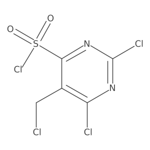 2,6-Dichloro-5-(chloromethyl)pyrimidine-4-sulfonyl chloride Structure