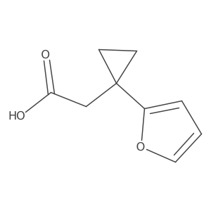 2-[1-(Furan-2-yl)cyclopropyl]acetic acid Structure