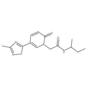 N-(sec-butyl)-2-[5-(3-methyl-1,2,4-oxadiazol-5-yl)-2-oxopyridin-1(2H)-yl]acetamide结构式