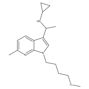 N-(1-(1-(4-methoxybutyl)-6-methyl-1H-pyrrolo[2,3-b]pyridin-3-yl)ethyl)cyclopropanamine Structure