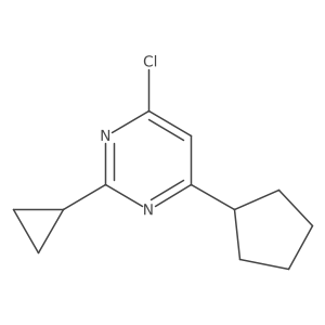 4-Chloro-6-cyclopentyl-2-cyclopropylpyrimidine Structure