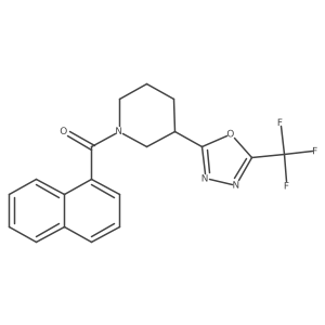 1-naphthyl-[3-[5-(trifluoromethyl)-1,3,4-oxadiazol-2-yl]-1-piperidyl]methanone Structure