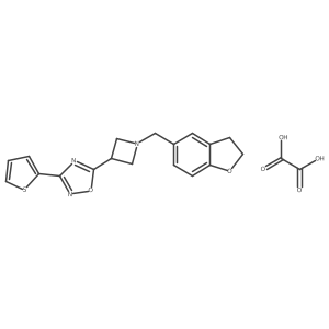 5-(1-((2,3-Dihydrobenzofuran-5-yl)methyl)azetidin-3-yl)-3-(thiophen-2-yl)-1,2,4-oxadiazole oxalate Structure