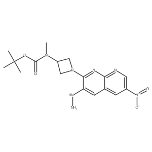 Tert-butyl (1-(2-hydrazinyl-7-nitropyrido[2,3-b]pyrazin-3-yl)azetidin-3-yl)(methyl)carbamate Structure