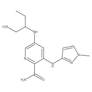 5-[[1-(Aminomethyl)propyl]amino]-3-[(1-methyl-1h-pyrazol-3-yl)amino]-2-pyridinecarboxamide Structure