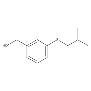 (3-(Isobutylthio)phenyl)methanol结构式