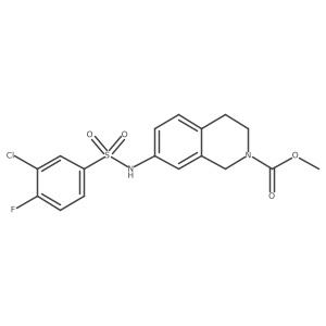 methyl 7-(3-chloro-4-fluorophenylsulfonamido)-3,4-dihydroisoquinoline-2(1H)-carboxylate Structure