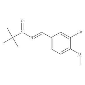 (NE)-N-[(3-bromo-4-methoxyphenyl)methylidene]-2-methylpropane-2-sulfinamide Structure