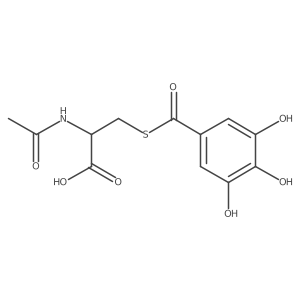 L-Cysteine, N-acetyl-S-(3,4,5-trihydroxybenzoyl)-结构式