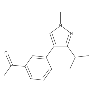 1-{3-[1-methyl-3-(propan-2-yl)-1H-pyrazol-4-yl]phenyl}ethan-1-one结构式