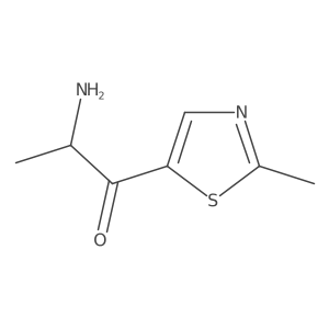 2-Amino-1-(2-methyl-1,3-thiazol-5-yl)propan-1-one结构式