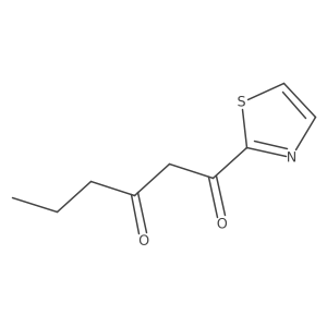 1-(1,3-Thiazol-2-yl)hexane-1,3-dione结构式