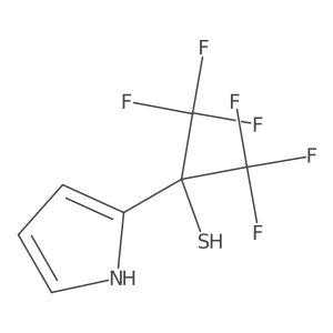 1,1,1,3,3,3-hexafluoro-2-(1H-pyrrol-2-yl)propane-2-thiol结构式