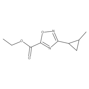 Ethyl 3-(2-methylcyclopropyl)-1,2,4-oxadiazole-5-carboxylate Structure
