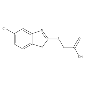 [(5-Chlorobenzoxazol-2-yl)thio]acetic acid Structure