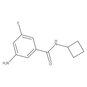 3-Amino-N-cyclobutyl-5-fluorobenzamide结构式