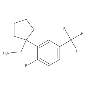 {1-[2-Fluoro-5-(trifluoromethyl)phenyl]cyclopentyl}methanamine Structure