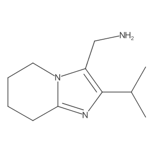 [2-(propan-2-yl)-5H,6H,7H,8H-imidazo[1,2-a]pyridin-3-yl]methanamine Structure